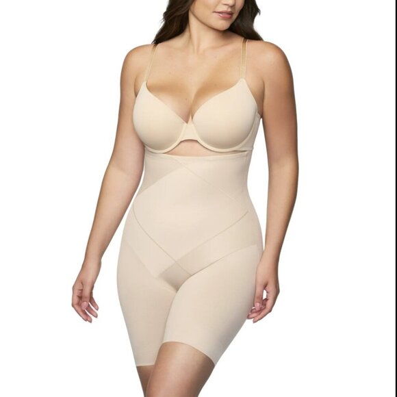 NWT Cupid Beige Women X-Firm Control TummyTuck HighWaist Thigh Slimmer Shapewear - Picture 1 of 7